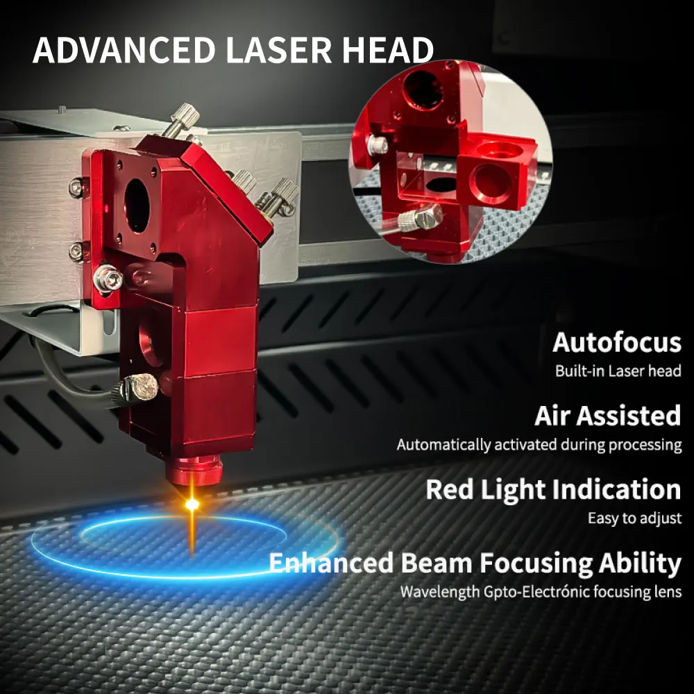 Kindlelaser Ruby 100W 6090 9060 macchina da taglio CNC Laser CO2 con sistema di sollevamento automatico Ruida refrigeratore d'acqua acrilico