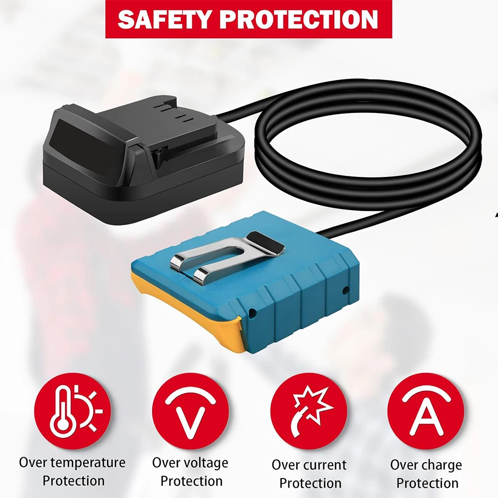 Akku-Verlängerungskabel-Werkzeug, geeignet für Makita, Bosch, Milwaukee, für DeWalt, EU-Stecker, 18 V Lithium-Akkus und Werkzeuge