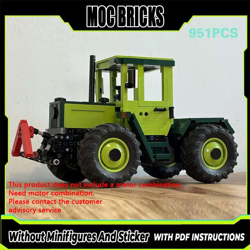 

City Car Model MOC Building Bricks 1000 RC Agricultural Tractor Modular Technology Gifts Holiday Assemble Children Toys Suit