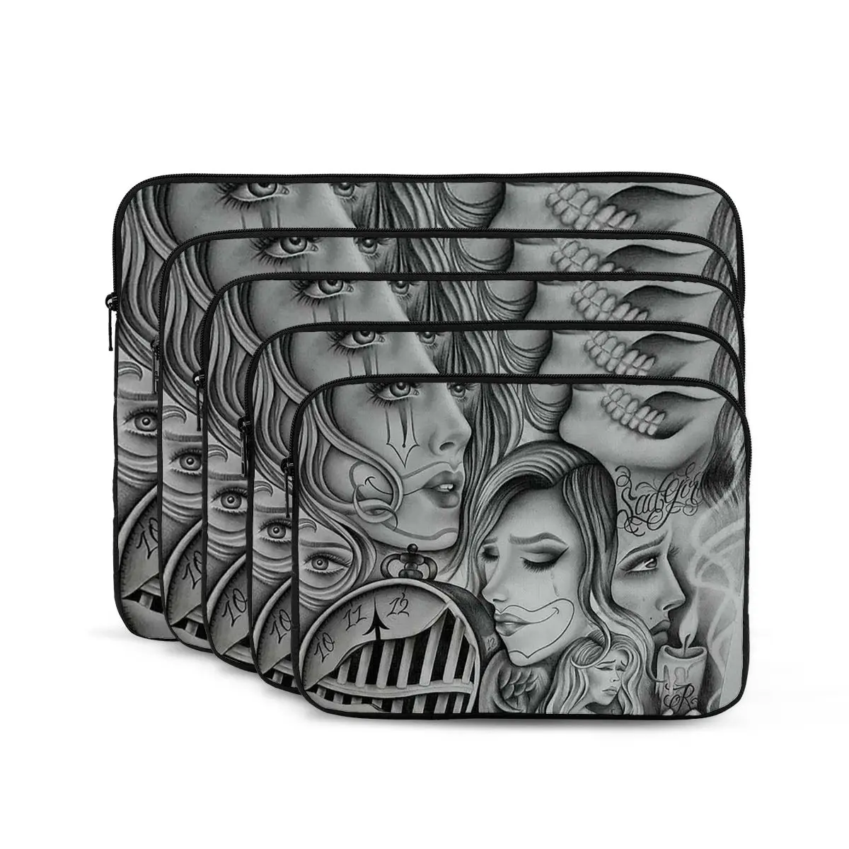 

Sad Eyes Chola Clown , Chicano Art Notebook Laptop Bag Case Pouch For Macbook Air Pro Tablet Shockproof Case Bag