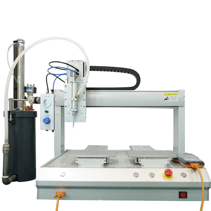 Fully Automatic Robot Epoxy Adhesive Dispensing Machine  Factory Desktop Double Track Dispensing Machine