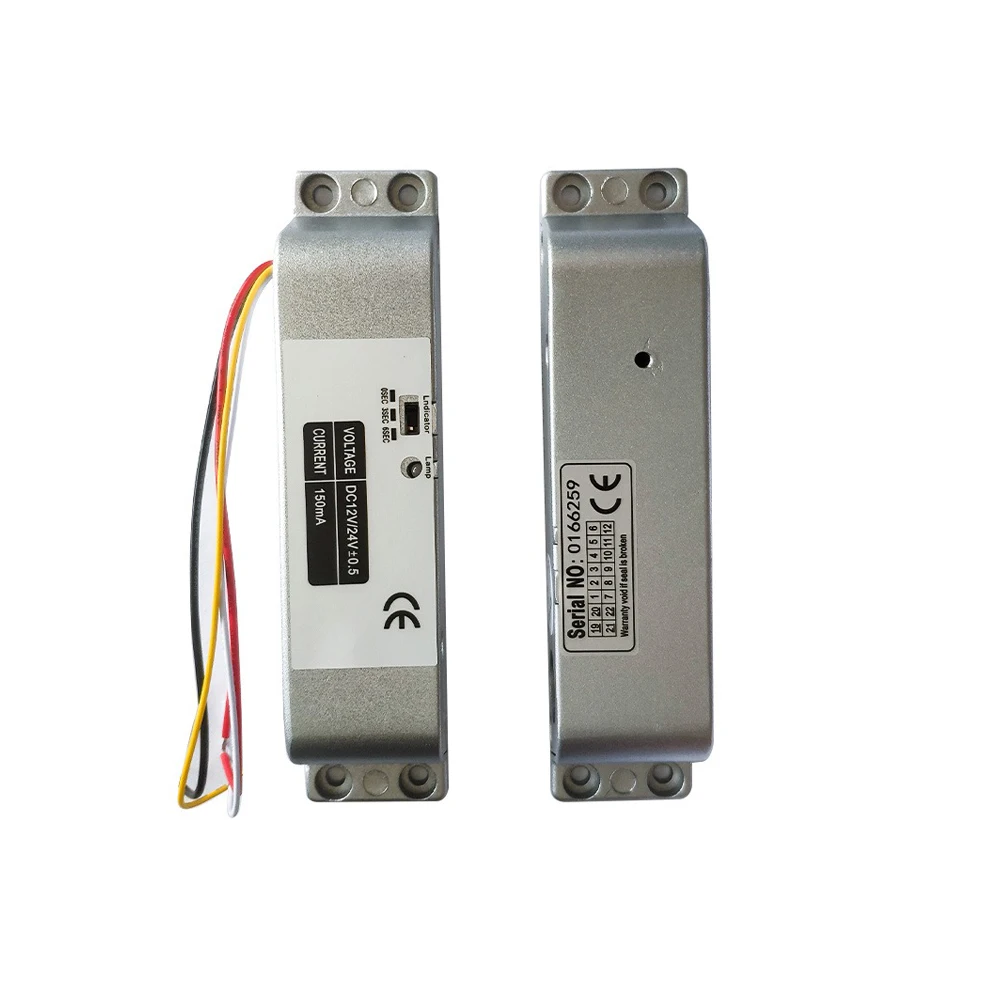 

5YOA Electric Drop Bolt Lock DC12V NC Type Electronic Mortise Locks With Adjustable Time Delay Fail Safe Mode for Access Control