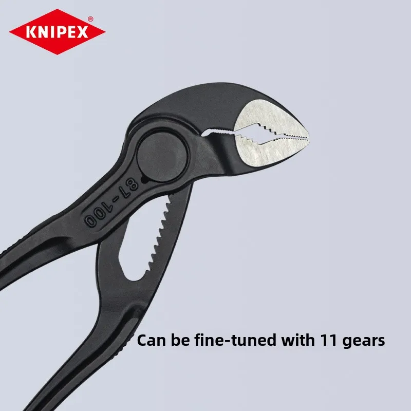 كنيبكس 8700100   كماشة مضخة مياه صغيرة 4 بوصة مفتاح ربط متعدد الوظائف قابل للتعديل مستورد من ألمانيا