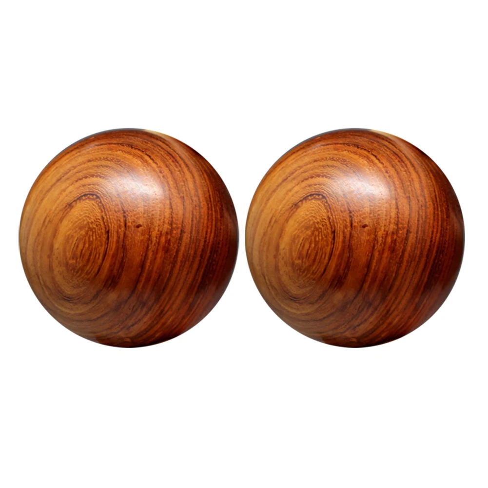 1 Pair Wood Fitness Balls Massage Stress Relaxation Health Care Hand Grip Exercise Exercise Wood Fitness Balls 1 Pair