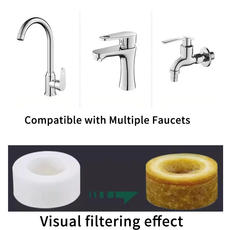 360° Kitchen Faucet Aerator, Water Saving Nozzle Sprayer with Swivel, Adjustable Tap Head Filter for Sink Extension Filter Eau image 3