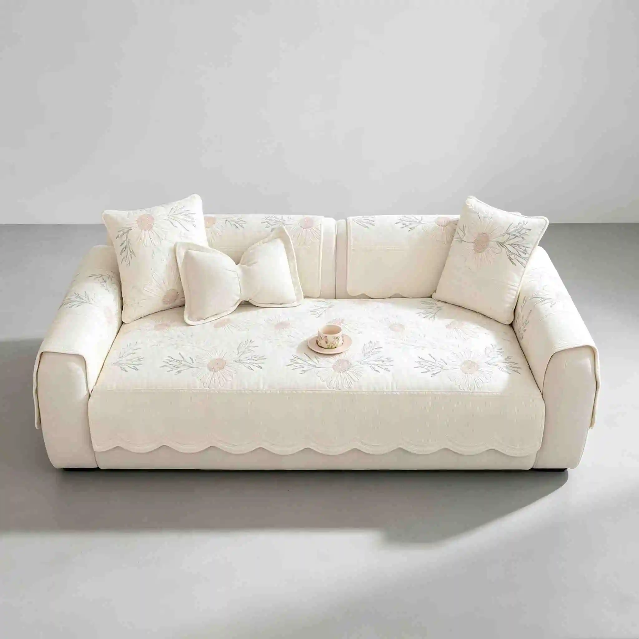 2026 New Non-slip Cushion Four Seasons Universal High-grade Sense Cover Cloth Cover High-grade Chenille Sofa Cushion