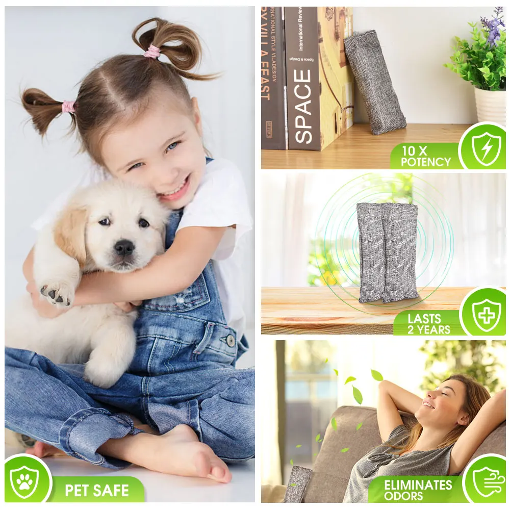 10pcs Natural Bamboo Charcoal Bags Air Purifier Odor Eliminator Activated Carbon Bag Air Dehumidifier Dryer Deodorizer For Home