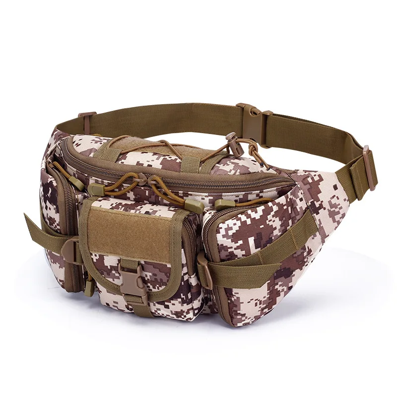 Outdoor Waist Bag Men\'s Tactical Waterproof Molle Camouflage Hunting Hiking Climbing Nylon Mobile Phone Belt Pack Combat Bags