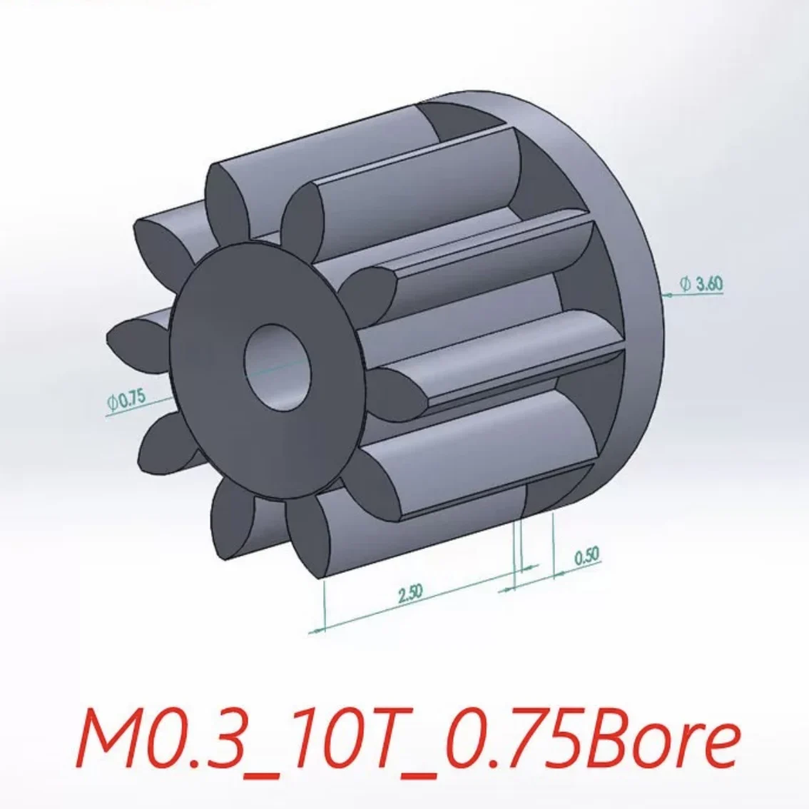 0.3M 7/8/9/10/12 Teeth 0.65mm 0.75mm 0.95mm Plastic Gear Wheel DIY RC Motor Model Fixed Wing Model Gear Tooth