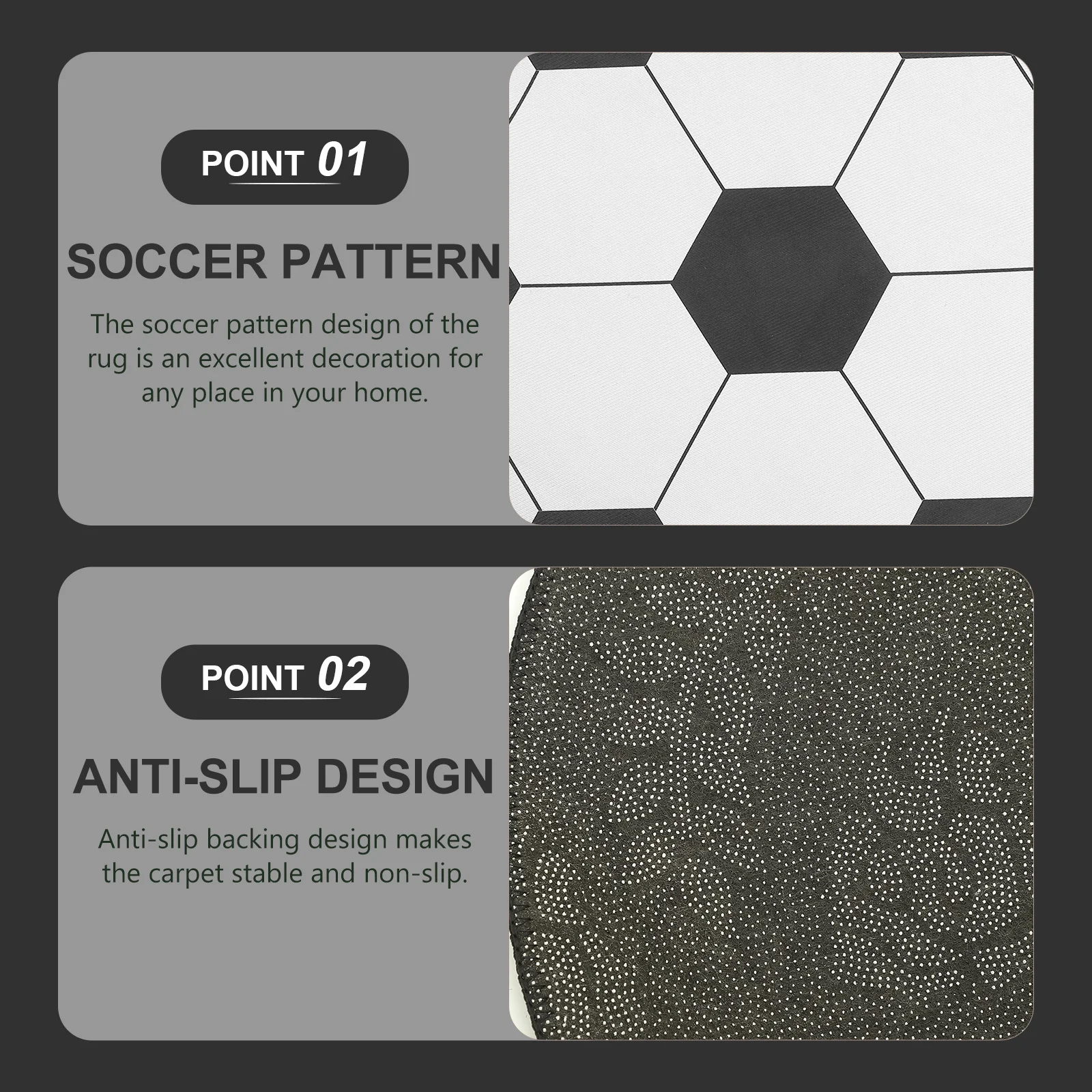 

Round Football Carpet 1.2M Computer Chair Mat Non-Skid Floor Rug For Living Room Bedroom Gaming Desk Home Decor Area Rugs