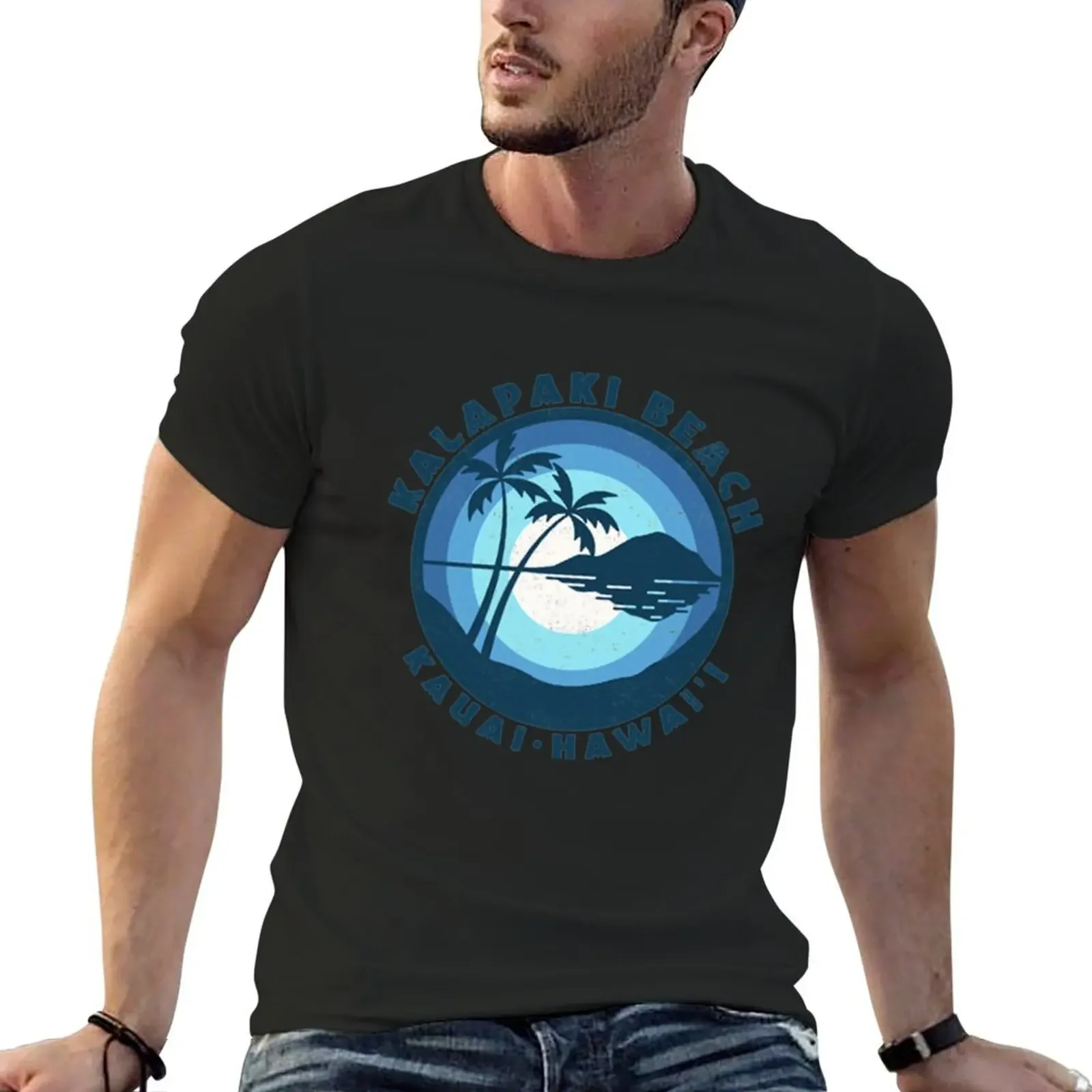 Kalapaki Beach Kauai Hawaii T-Shirt plus size tops oversized men graphic t shirts