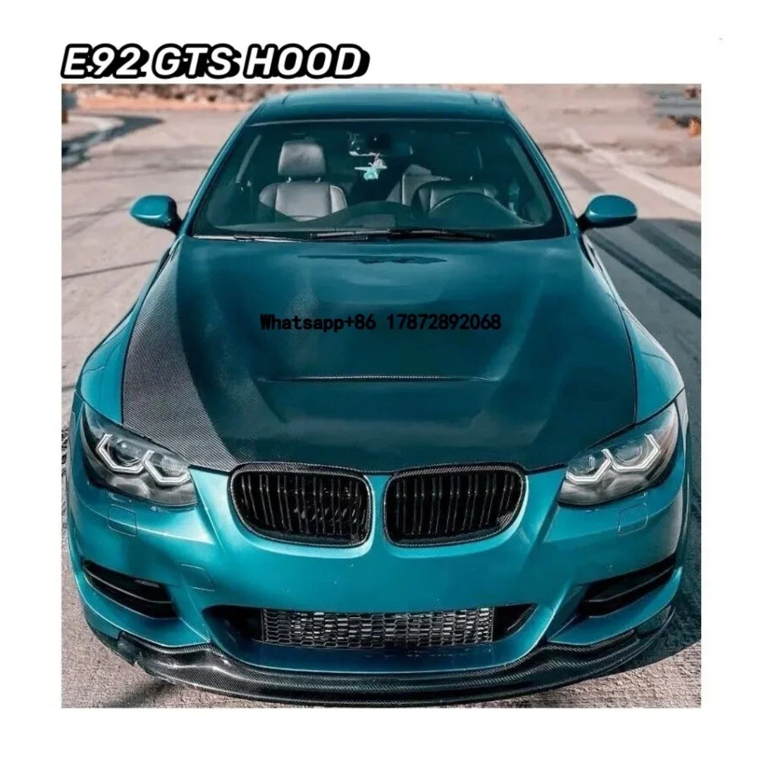 

Carbon Fiber Hood for E92 GTS Style 3 Series 2005-2008 & M3 Two Molds Engine Cover Bonnet Cover