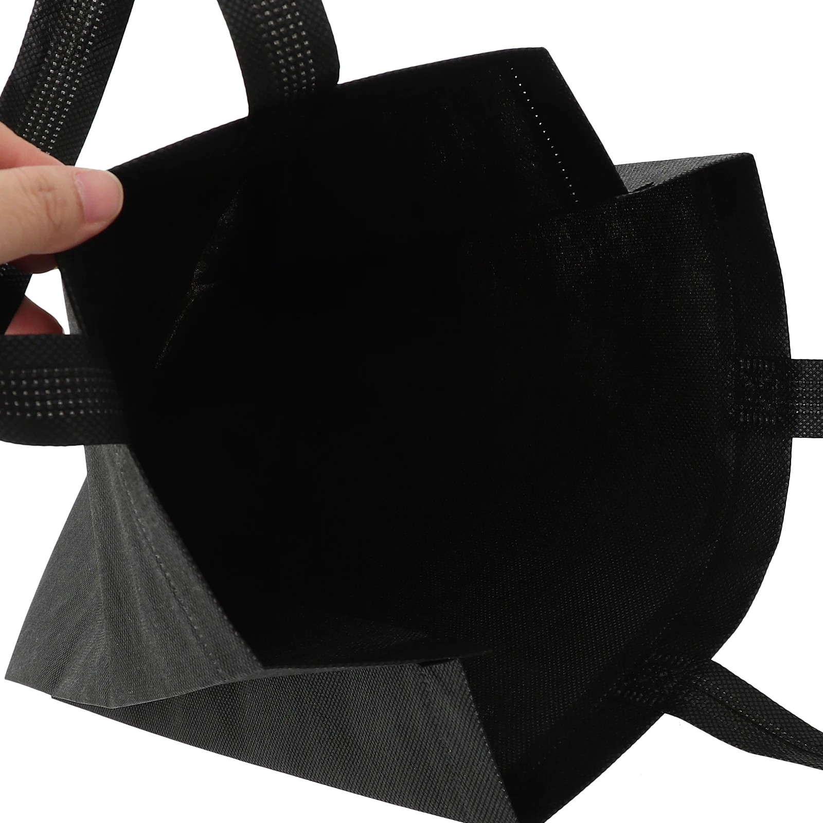 

30pcs Non Woven Tote Bags White 25x30x10 Foldable Shopping Home Gift Large Capacity Storage Outdoor Carry H bags