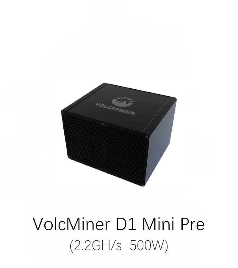 

VolcMiner D1 Mini 2,2 ГГц/с Scrypt ASIC Miner для Litecoin (LTC) Dogecoin (Doge) и Belcoin (BEL) 500 Вт, высокая эффективность