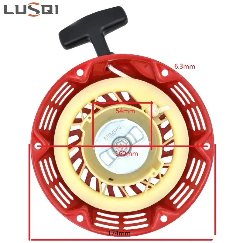 LUSQI Komplettes Rückstoßstarter-Set für Honda GX120 GX200 168F 170F 163CC 196CC Motor Rasenmäher Seilzugstarter-Baugruppe mit Griff – Detail 9