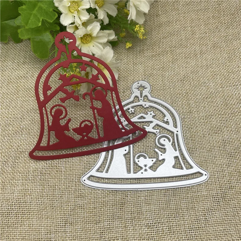 Christmas bell wykrojniki do metalu szablon do scrapbookingu wykrojniki karty tłoczenie DIY Album szablon formy ozdobne statki