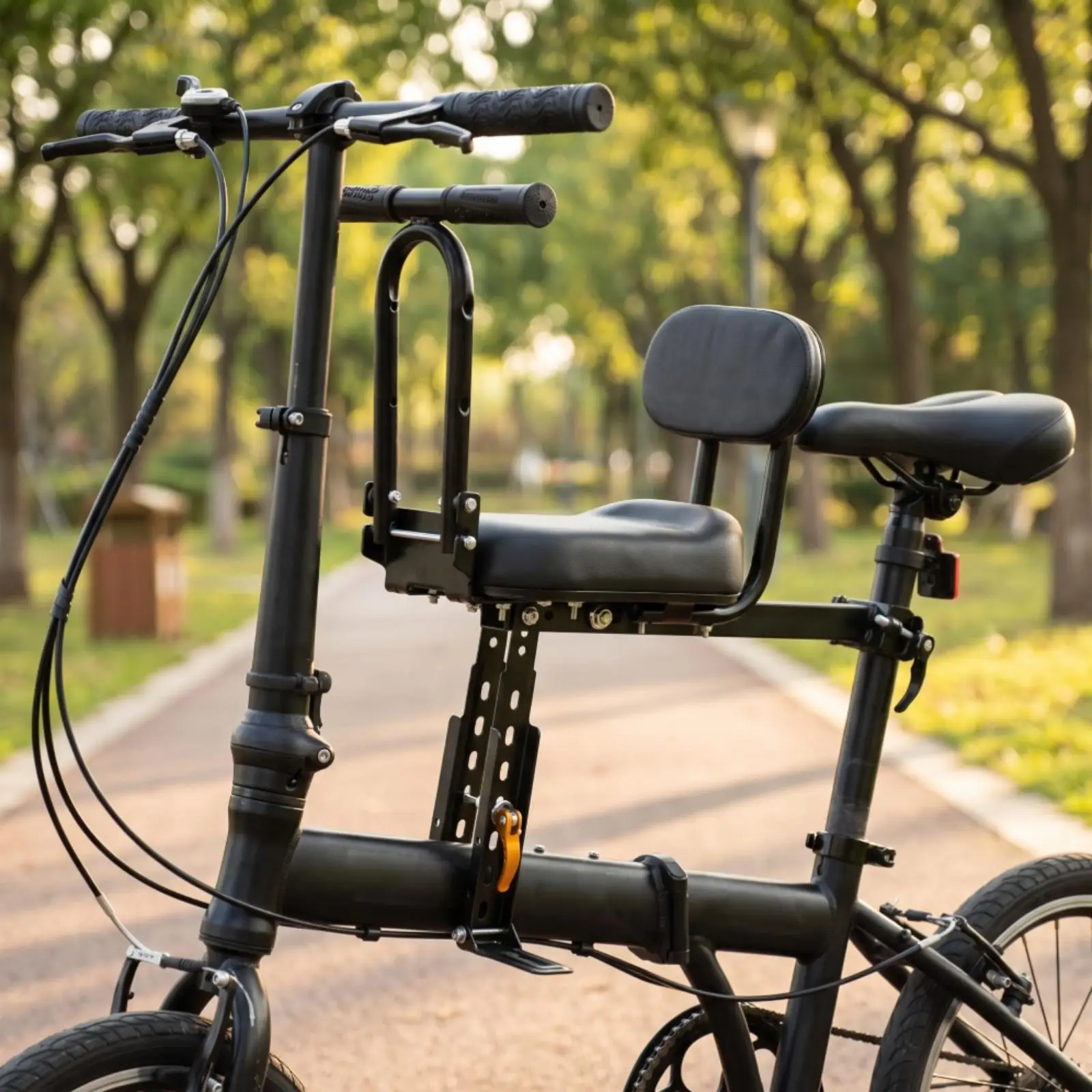 Children Bicycle for seat Front Mounted Kid Bike Carrier with Padded for seat and Handlebar for Comfortable Daily Riding