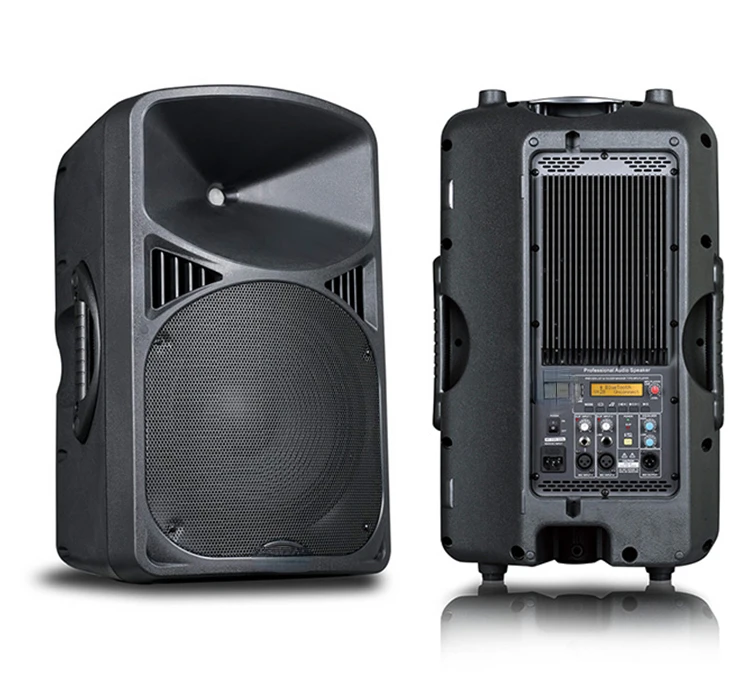 300W portable Trolley Wireless Battery Plastic Outdoor Active Powered Speaker 12 inch Active Speaker