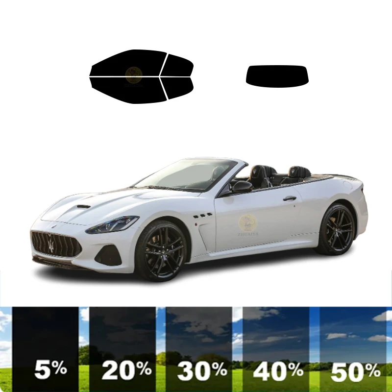 

precut Removable Window Tint Film100% UVR5%-70%VLT Heat Insulation Carbon ﻿For MASERATI GRANTURISMO SPYDER 2DR CONVERTIBLE 11-18