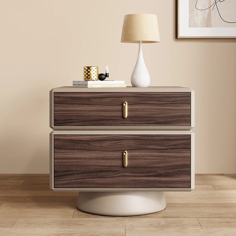 

Vintage Small Nightstands 2 Drawers Aesthetic Decor Bedside Cabinet Side Table Minimalist Premium Cajonera Bedroom Furniture