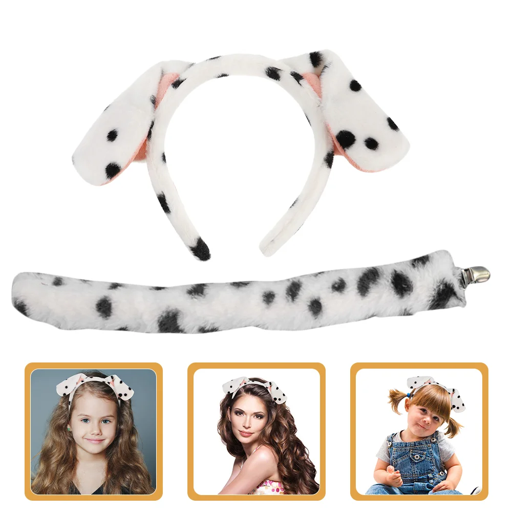 Dog Ears and Tail Puppy Headband Pet Animal Decorate Costume for Cosplay Child Accessories