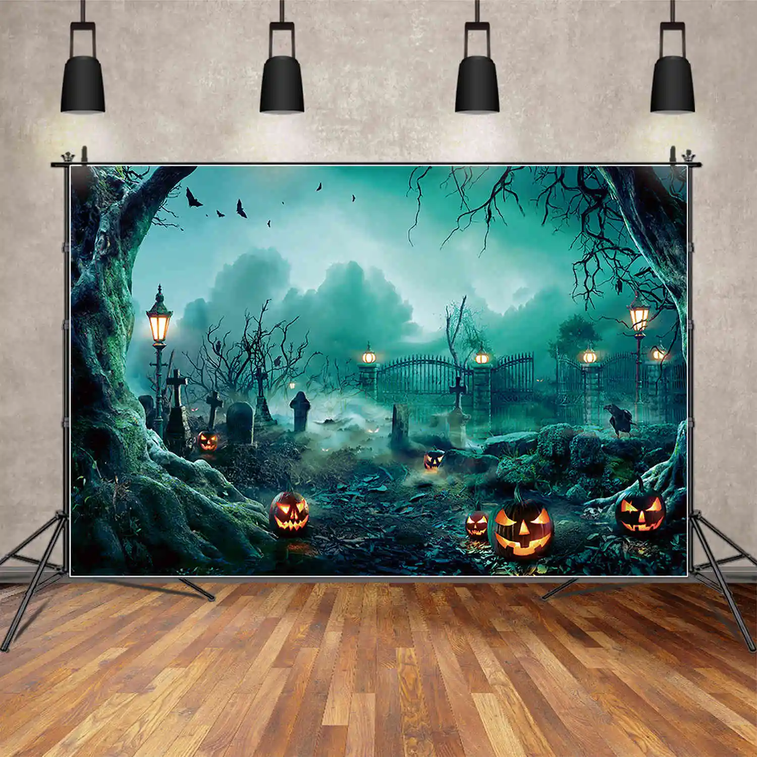 MOON.QG Halloween Castle Photography Backdrop Jack O Lantern 2025 Pumpkin Photozone Background Baby Photo Studio Photocall Props