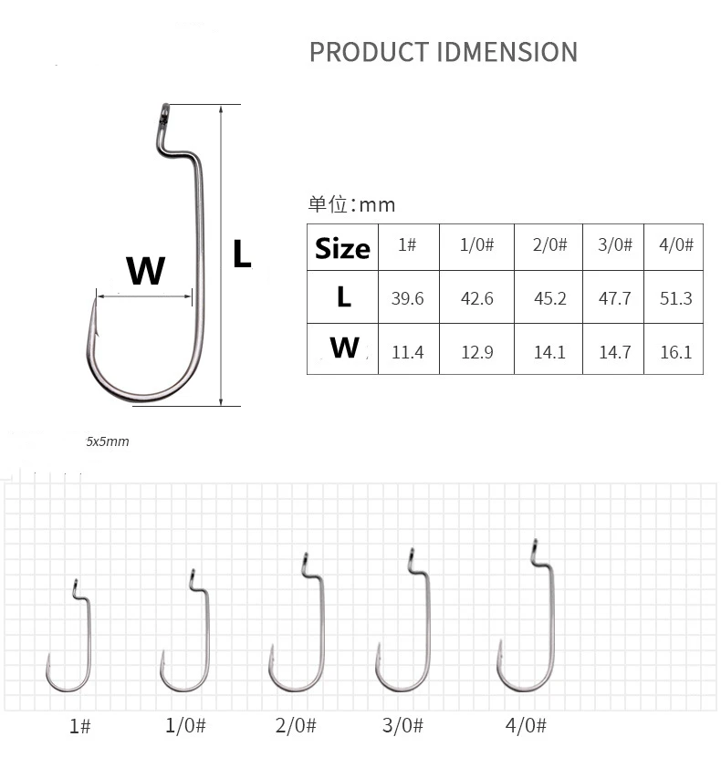 ZYZHE 10~12 Stück/Beutel Texanische Haken Offset-Haken aus Hochkarbon-Stahl BKK Crank-Haken für Weichköder Softjerk Pesca Angelzubehör – Detail 6