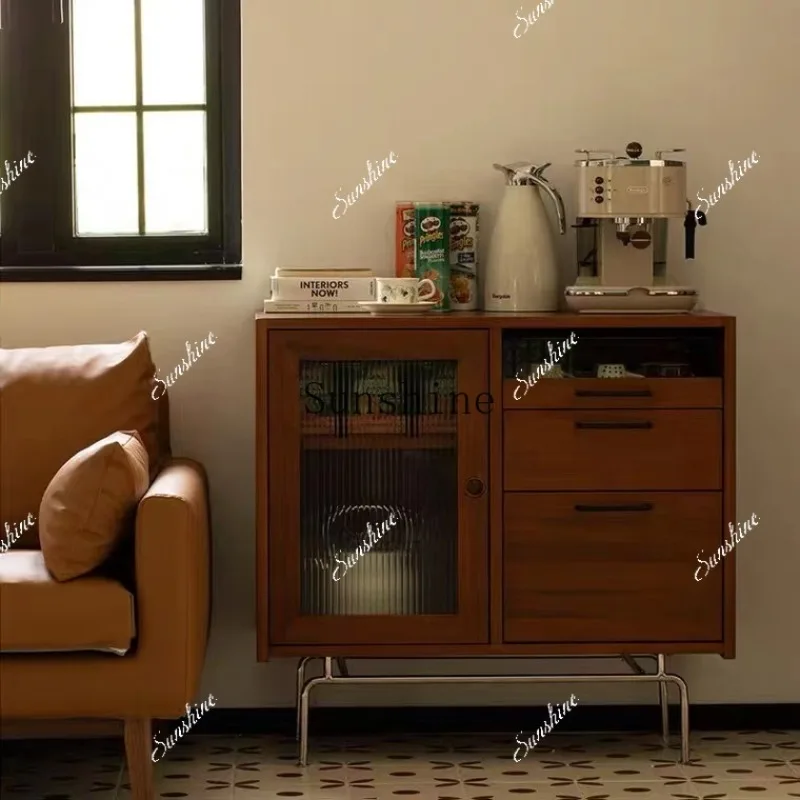 

wood dining side cabinet is retro-integrated, Japanese-style simplicity, and the entrance cabinet is multi-functional storage.P