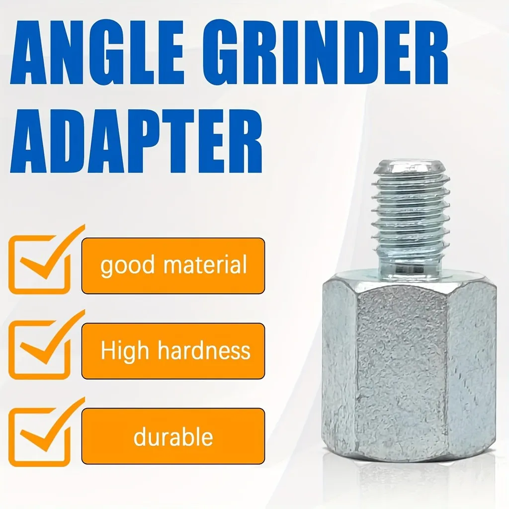 M14 to M10 Thread Adapter Set – 3PC Metal, with 2 Flanges for Angle Grinder Discs