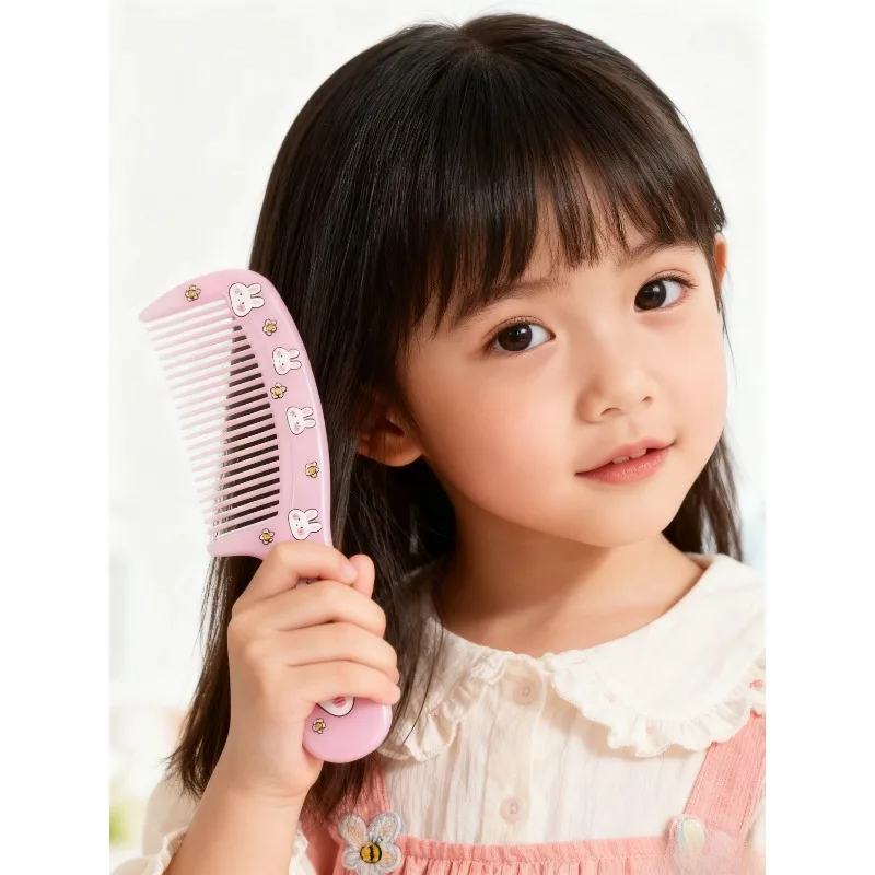 

1 шт., милая пластиковая расческа для женщин и детей, портативная распутывающая щетка для волос для домашнего использования, общежития, путешествия, стильный дизайн