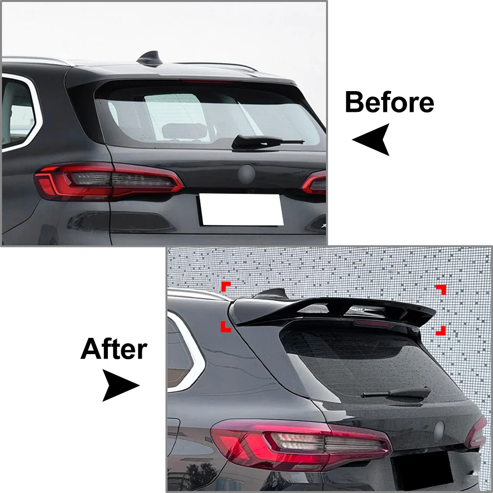 Car Rear Roof Window Top Spoiler Wing Lip Splitter Trim For BMW X5 G05 SUV 2019 2020 2021 2022 2023 2024