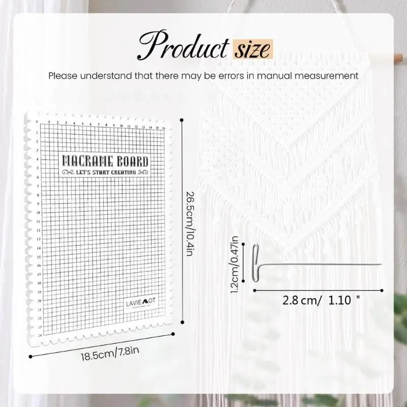 Macrames Board Grided Mat 8x11 Braiding Jewelry Making Hand Creaming Project DIY Bracelet Knotting Crochet