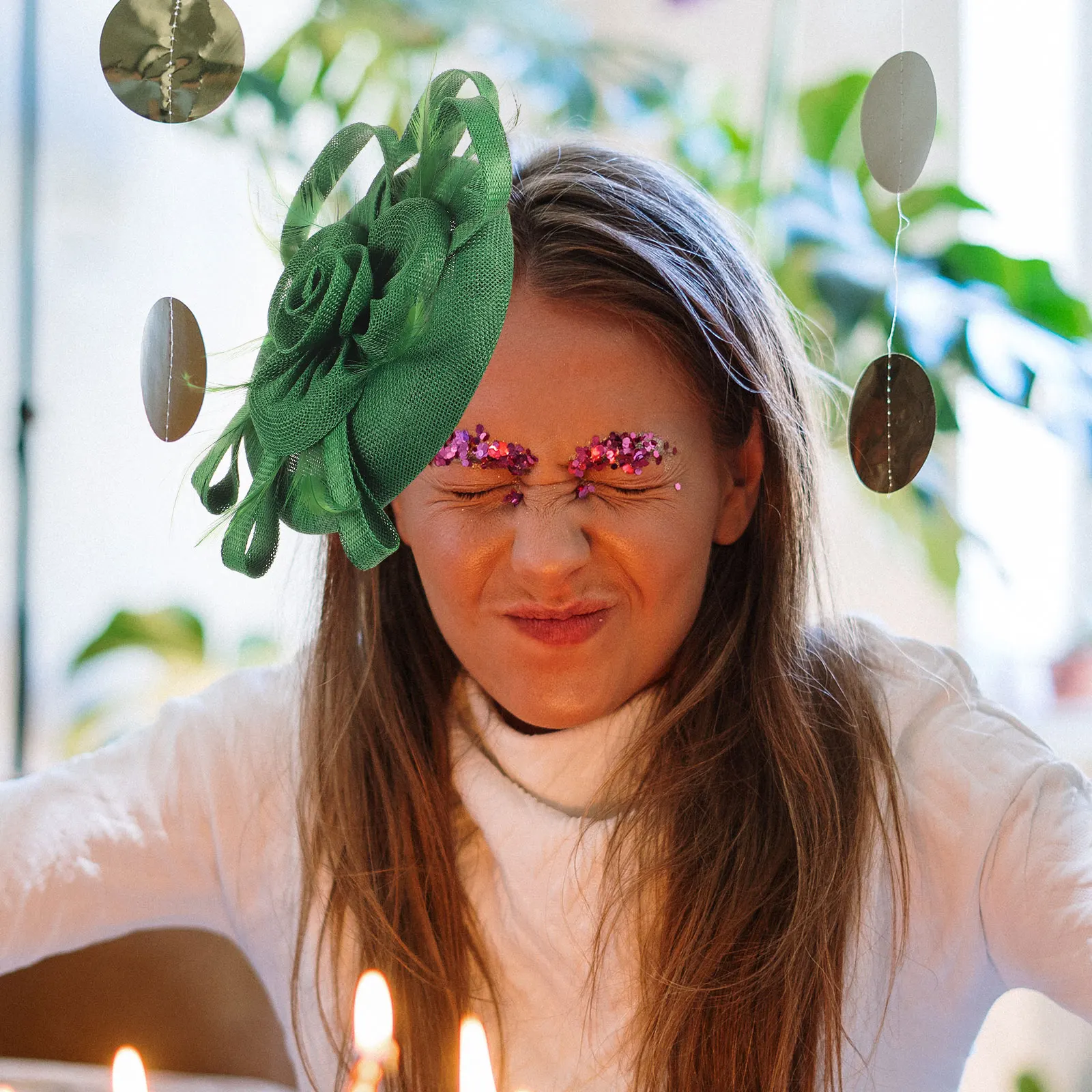 

Butterfly Hairpin Headb Elegant Accessories Wedding Decoration Hoop Bow Tie Headwear Girls Party Green Bride Lightweight