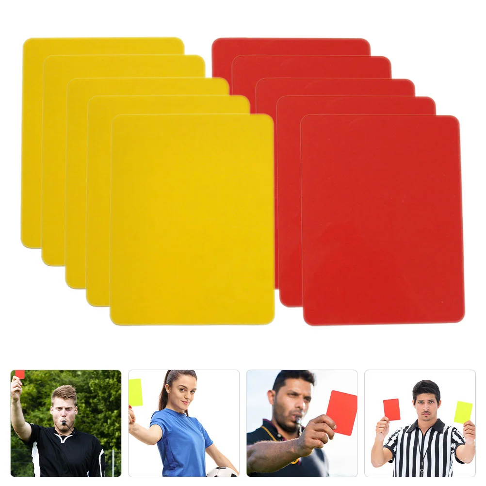 

8 Pcs Football Referee Cards For Professional Suite Multi-function Soccer Pvc Red Yellow Judge Portable Kit