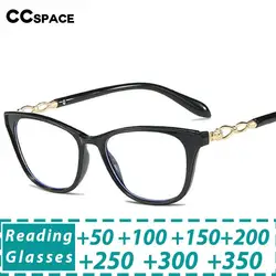 Finished Reading Glasses Women Metal Chain Leg Women's Presbyopia Eyeglasses Diopter +1.00 +2.00 + 3.00 Gafas 56156