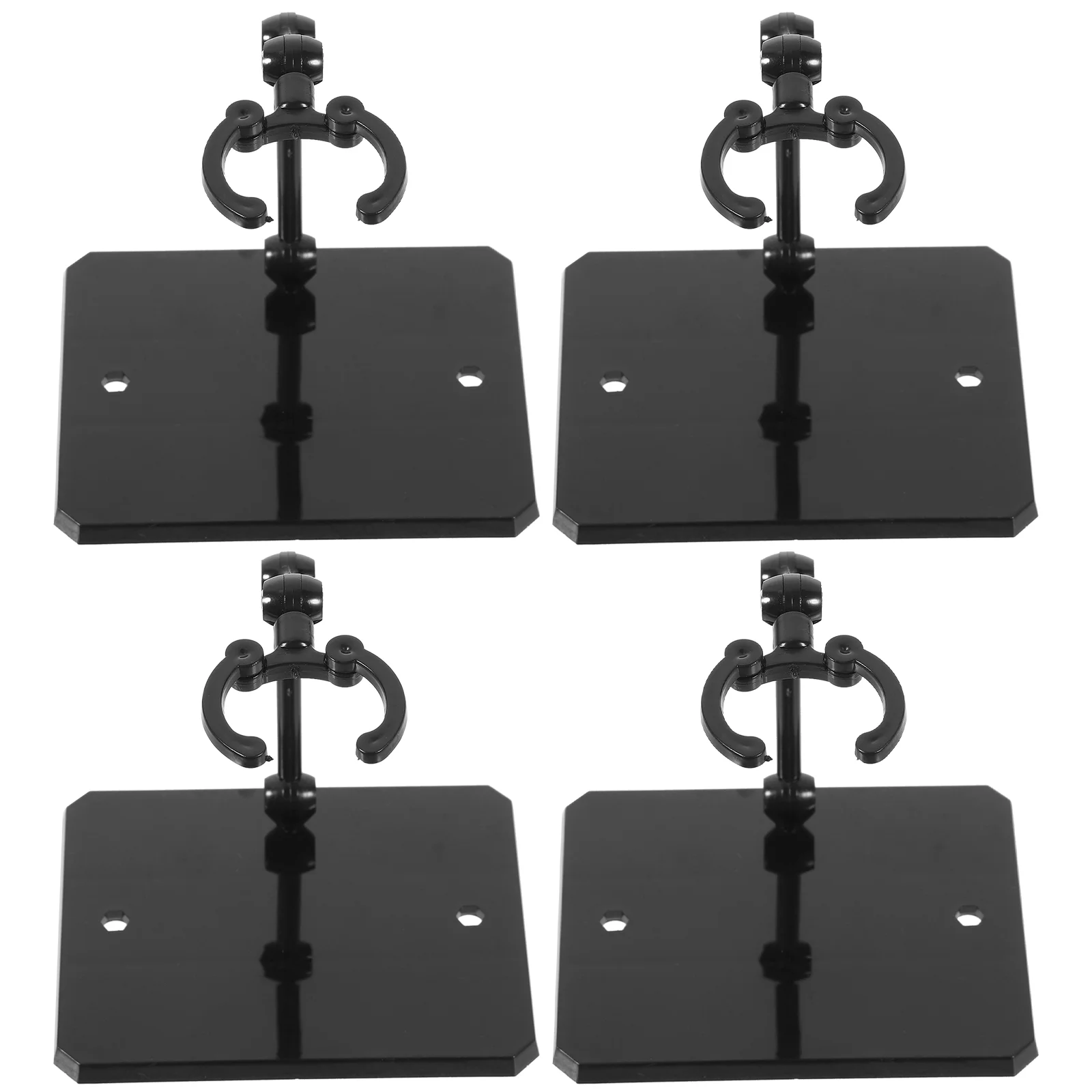 

4 Pcs Model Stand Desktop Adjustable Action Figure Rack Wear-resistant Holder Accessories Support Plastic Base for