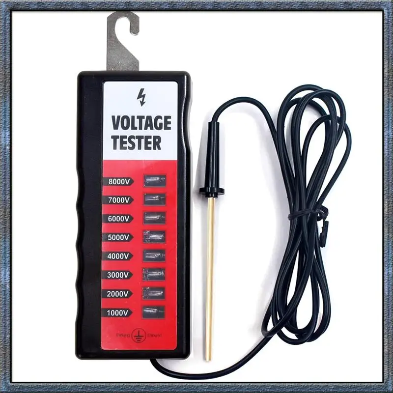 

Тестер напряжения для электроизгороди, портативный тестер изгороди, инструмент для проверки сельскохозяйственного оборудования с неоновой подсветкой, детектор неисправностей, макс. 8000В