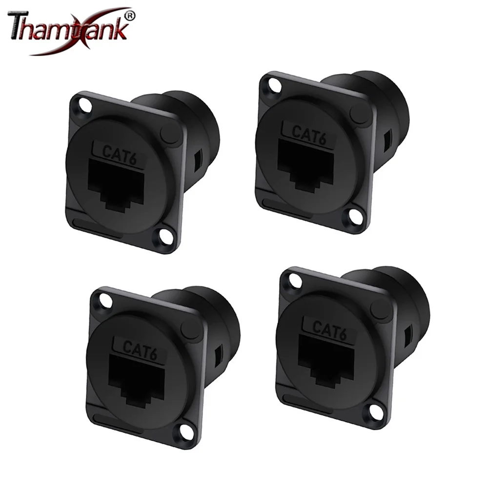 

20pcs RJ11/45 Cat3/Cat6 D-Type Connector Ethernet Panel Mount Classis Conector Soldering Terminal 4P4C/8P8C Adapter High Quality