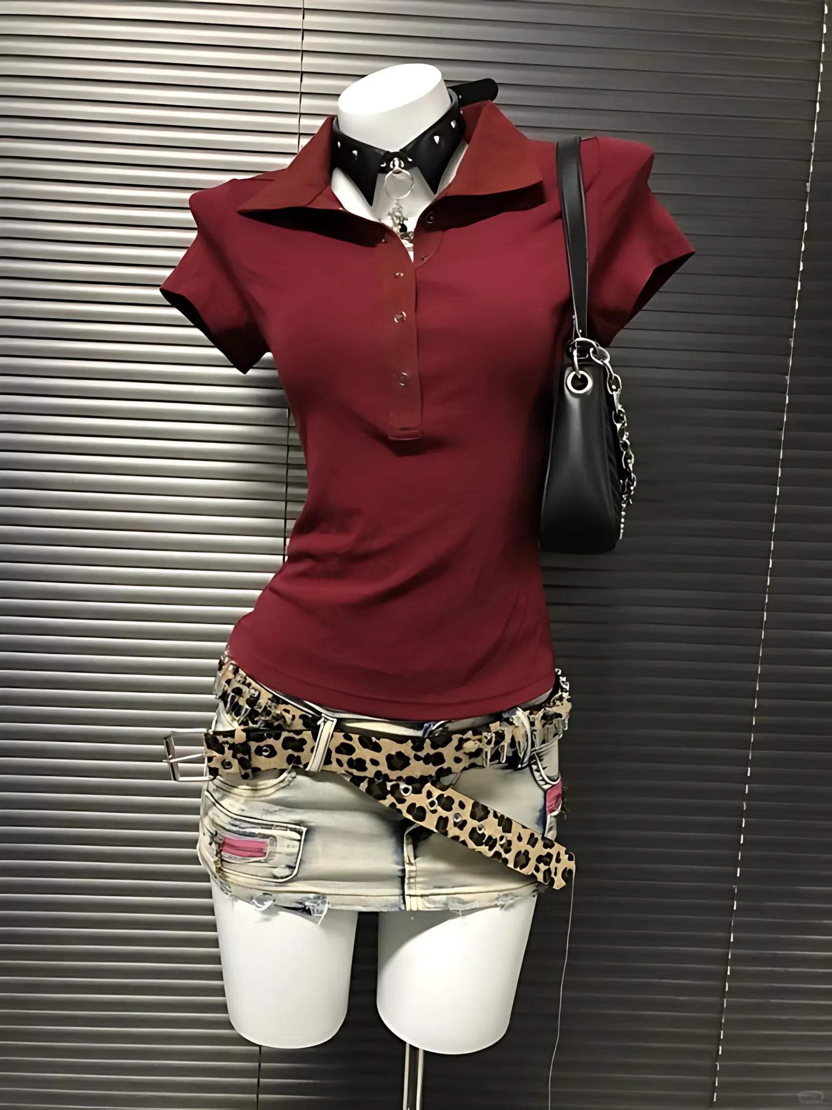 

American retro polo short sleeved women's T-shirt summer Y2K Japanese Harajuku style trendy women's tops millennium subculture