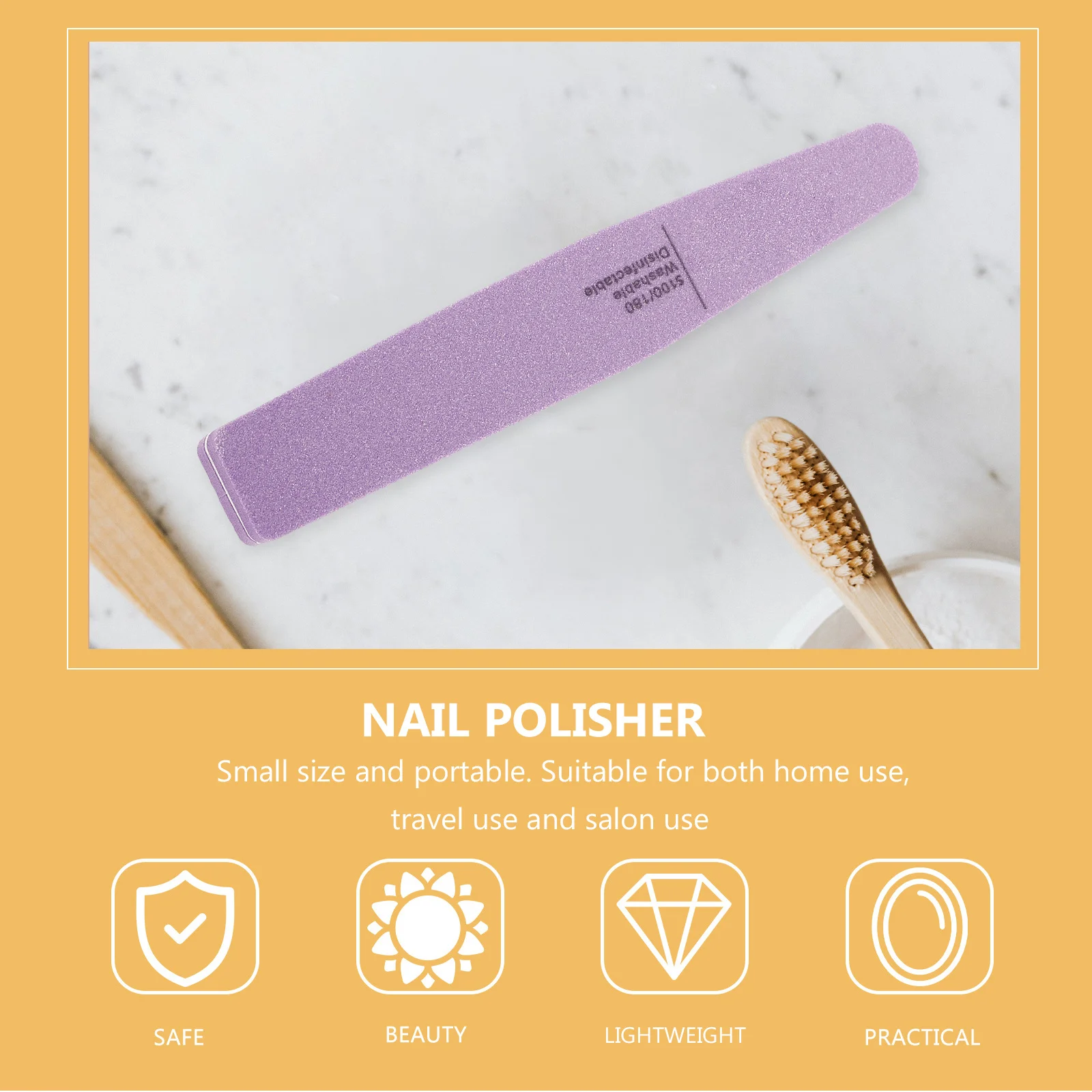 10 قطعة قسط مسمار الإسفنج ملف التلميع كتلة المحمولة المنزل السفر صالون استخدام مسمار الإسفنج الرملي مانيكير كتلة #5