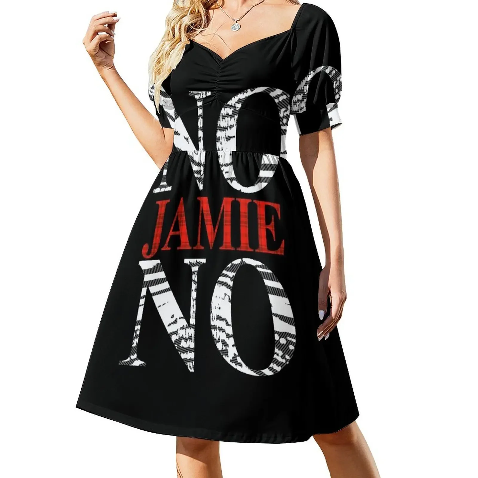

NO JAMIE NO Short-Sleeved Dress Aesthetic clothing summer dress woman 2025 trendy