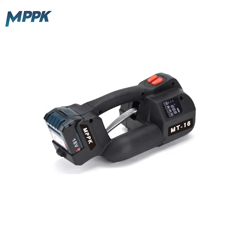 MPPK MT-16/19 PET PP Battery Powered Hand Auto Plastic Pallet Electric Strapping Tool 12 16 19mm Machines Strappers