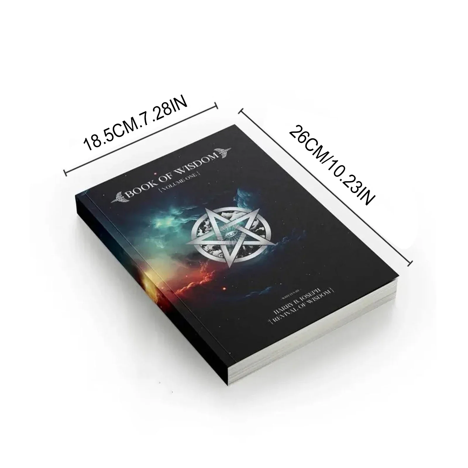 BOOK OF WISDOM Themed Notebook with Wisdom Eye Cover for Self Reflection and Philosophy Learning