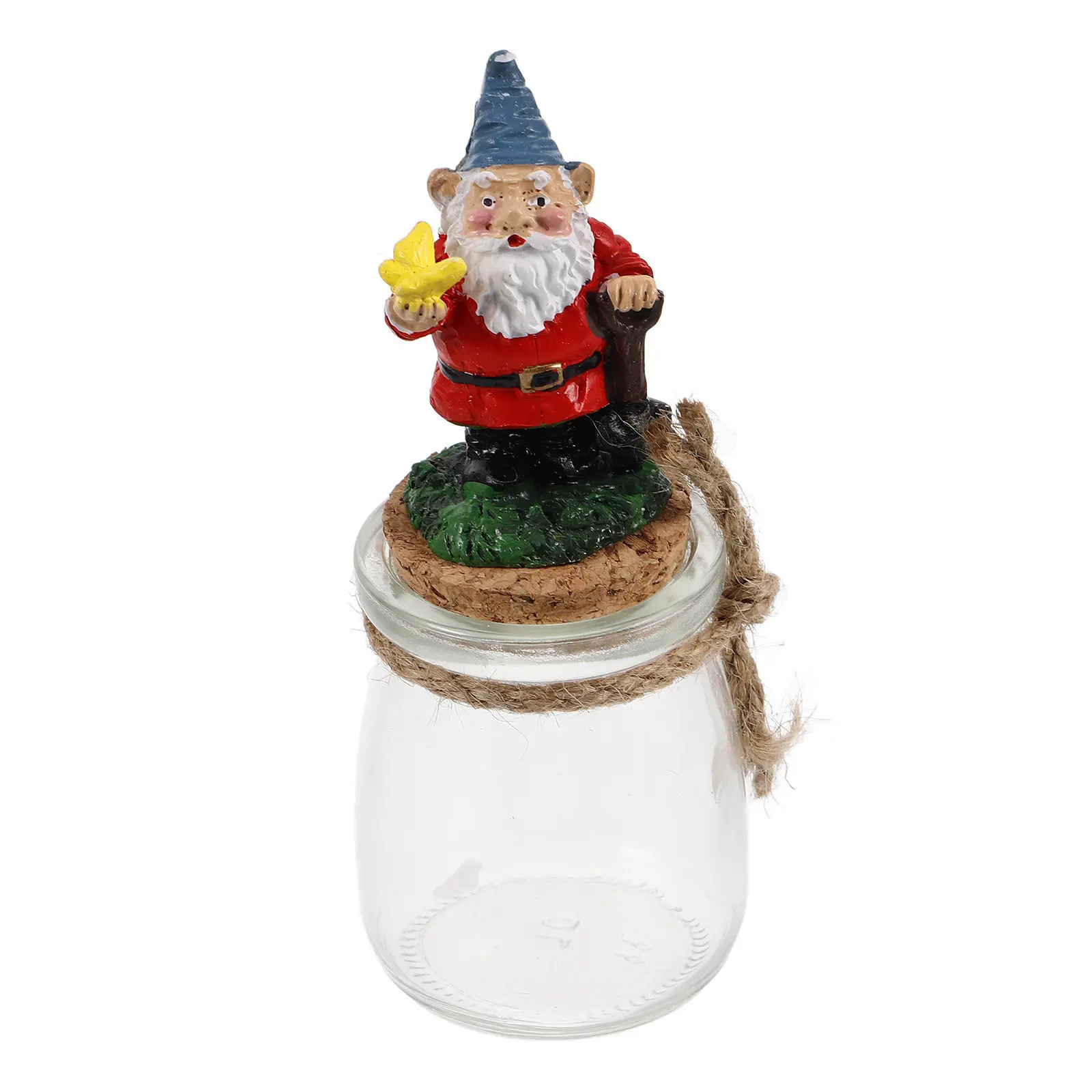 Handcrafted Resin Gnome Cookie Jar Christmas Decorative Candy Storage Container for Home Office Kitchen Holiday Mantle Fireplace