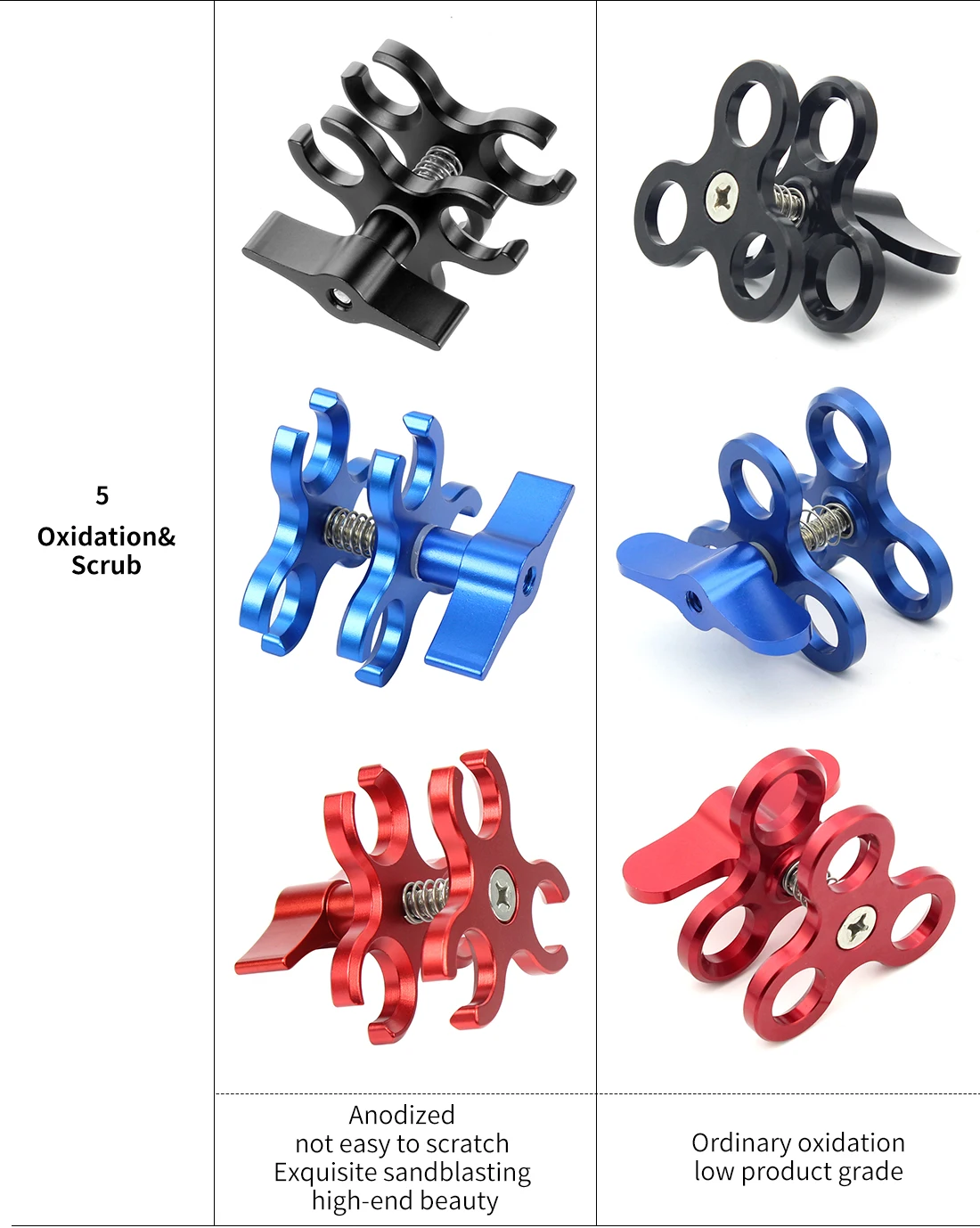 Verbesserte Schmetterling Clip Clamp Tauchen Licht Arm Ball Kopf Mount Adapter für DSLR Sport Action Video Kamera Stativ Halterung Klemme – Detail 8