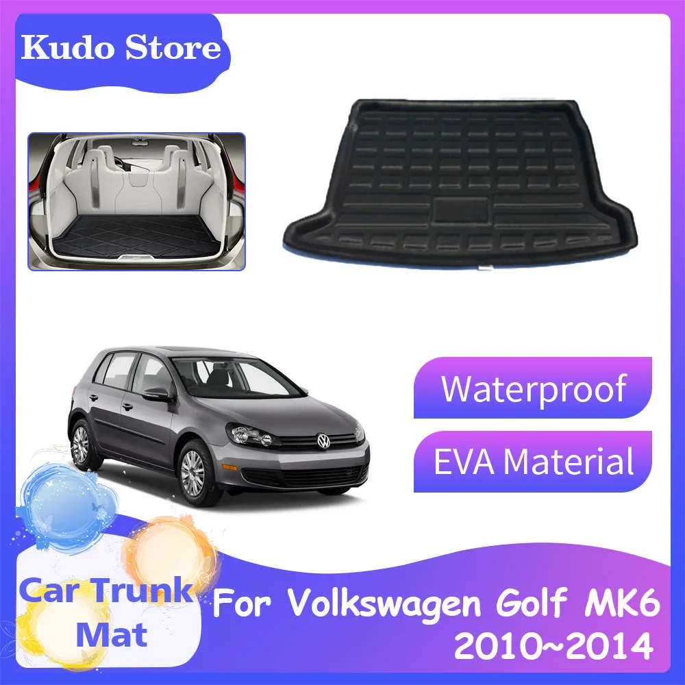 

Car Trunk Mats for Volkswagen Golf R 6 MK6 5K GTI 2010~2014 Waterproof Rear Boot Cargo Liner Cushions Storage Covers Accessories