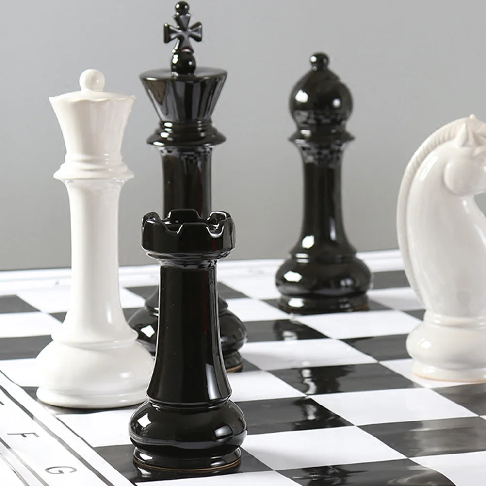 

Bedroom Chess Ornament Funny Ceramic Adornment Decoration Interesting Household