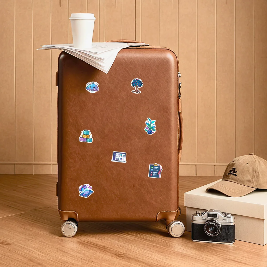 35 قطعة-100 قطعة ملصقات الكرتون اليقظة ملصقات العلوم الملونة اللوازم المدرسية لأجهزة الكمبيوتر المحمول الأمتعة سجل القصاصات #3