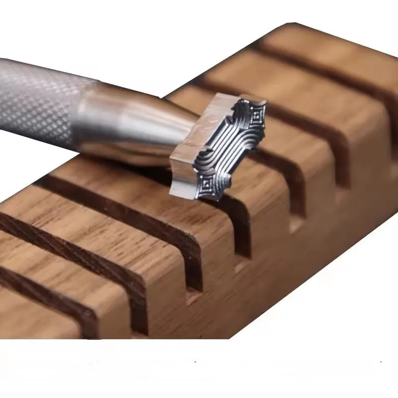 

Geometric Pattern Stamp 16x7mm - 304 Stainless Steel 3D Embossing Mold For Leathercraft | Modular Design DIY Tool