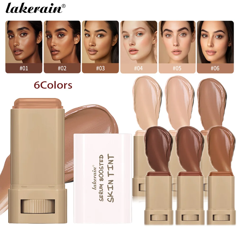 Foundation Balm Stick Serum Boost Skin Tint Foundation Stick Smooth Plumper Coverage Brighten Face Travel Foundation 2025 Makeup